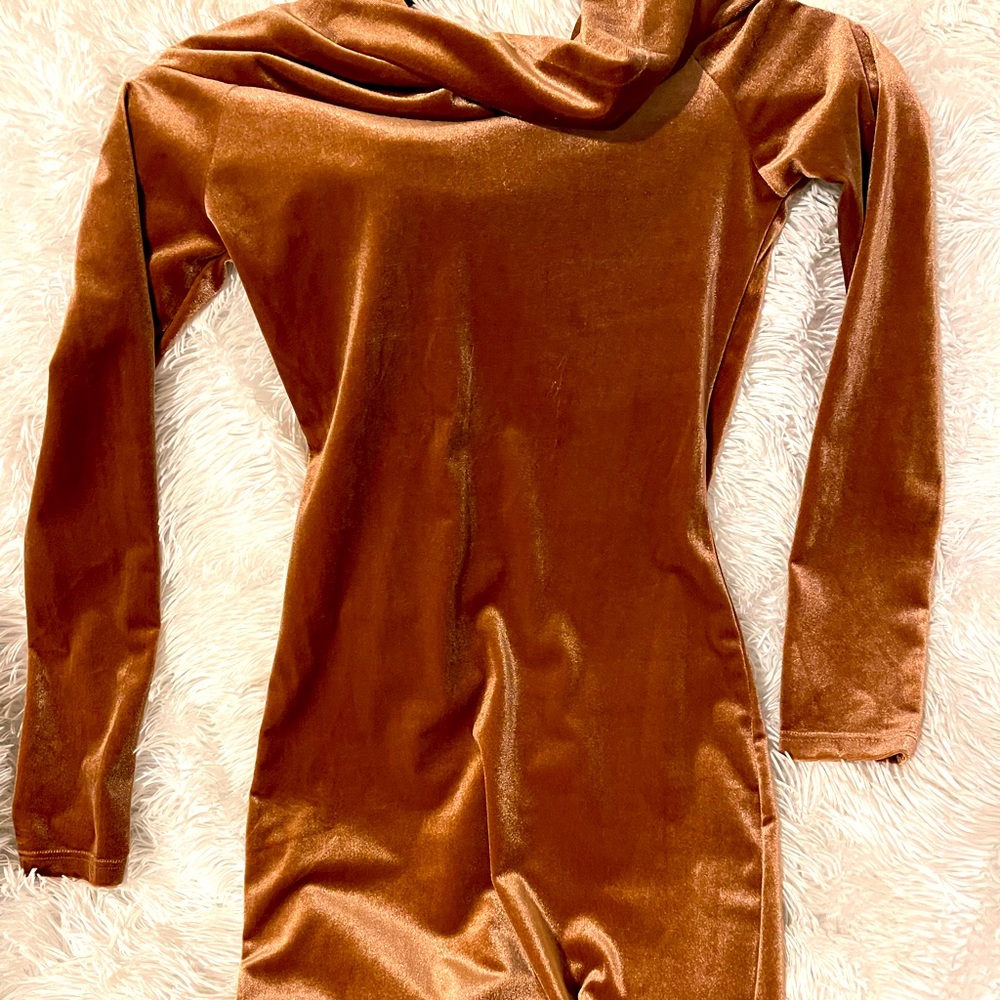 Champagne body dress long sleeve